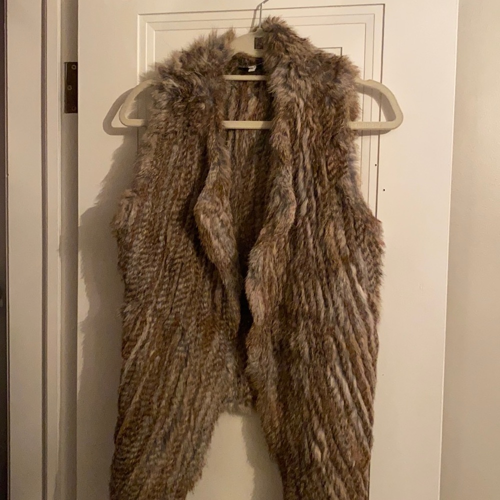 Real fur vest